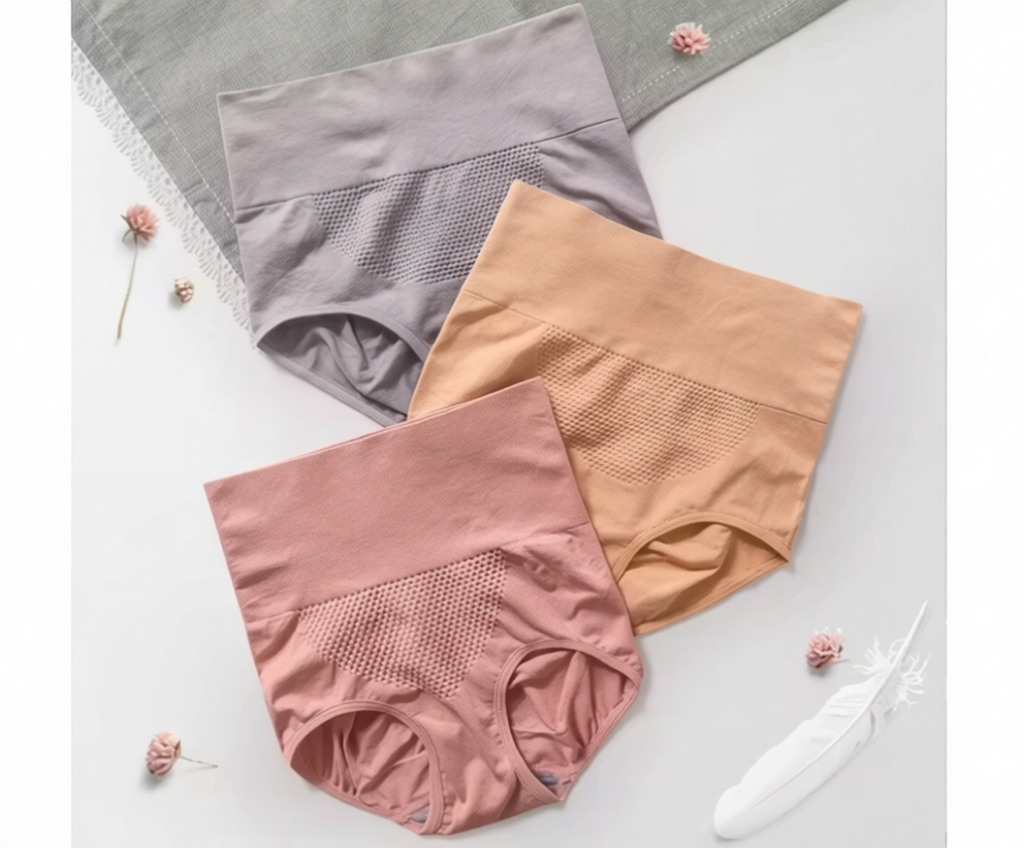 Women's High-Waist Breathable Cotton Panties – Ultra Soft & Stretchable Underwear (Pack of 3)