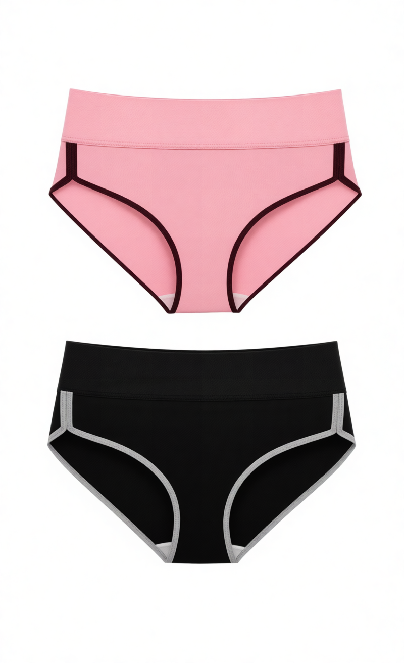 Women’s Soft Cotton Mid-Rise Panties | Stretchable & Breathable Daily Wear Underwear for Women (Pack of 2)