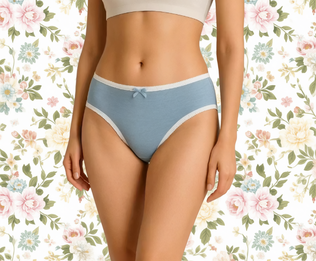 Women’s Cotton Blend Mid-Waist Printed Panty Combo – Soft, Stretchable & Daily Wear Underwear (Pack of 5)
