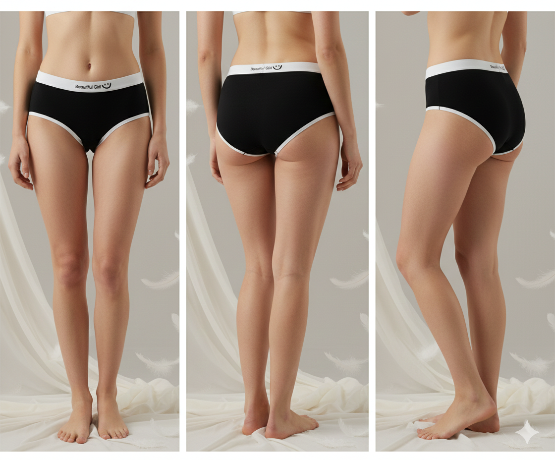 Women’s Soft Cotton Mid-Waist Panties | Comfortable Stretchable Underwear | Daily Wear (Pack of 3)