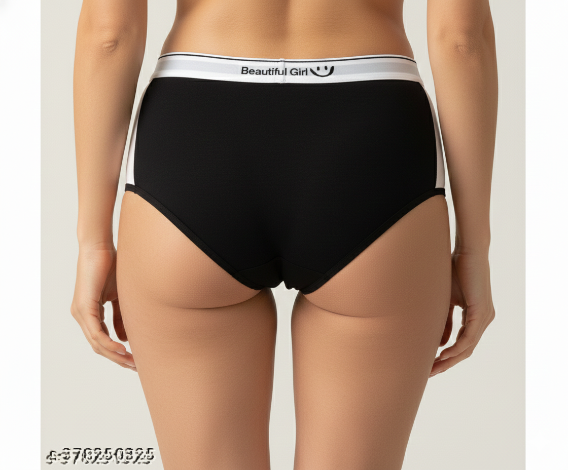 Women’s Soft Cotton Mid-Waist Panties | Comfortable Stretchable Underwear | Daily Wear (Pack of 3)